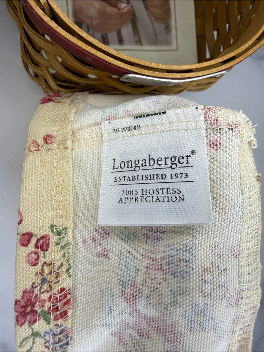 LONGABERGER 2005 Hostess Appreciation Basket Liner Pamphlet Signed